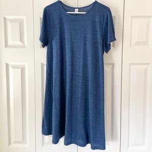 NWT Old Navy T-Shirt Swing Dress Flowy Blue Large